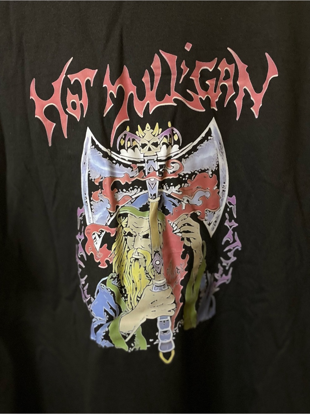 Hot Mulligan Black Graphic Viking Axe T-Shirt - Men